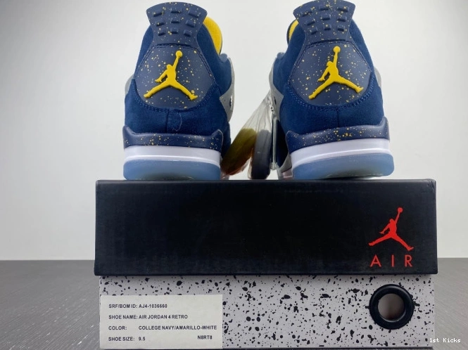 1st Kicks Shoes Air Jordan 4 AJ4-1036660 (PE) Michigan Retro 0706